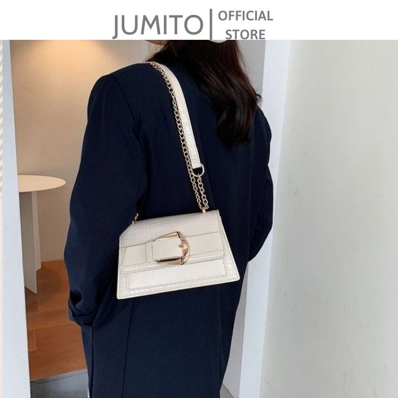 Túi xách nữ ped.ro đeo chéo đeo vai khuy lệch vân sấu đẹp hàng xuất xịn JUMITO SA1244