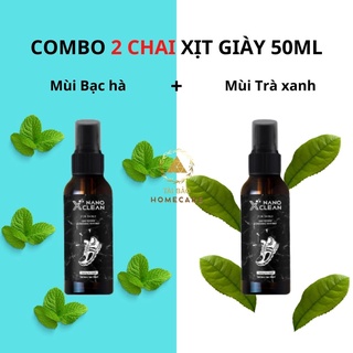 Xịt khử mùi giày nano làm thơm giày, khử khuẩn nano xclean AHTC, xịt giày sneaker - chai 50ml