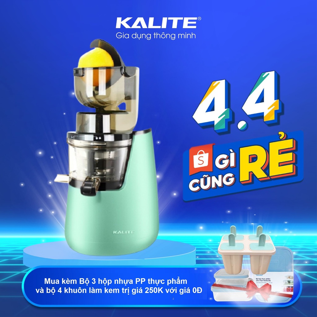 [Mã ELHA10 giảm 6% đơn 5TR] Máy ép chậm Kalite KL 598 dung tích 400ml ép hoa quả máy làm kem cực ngon