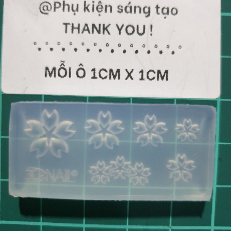 Khuôn hoa silicon cho trang trí nail - keycap - resin