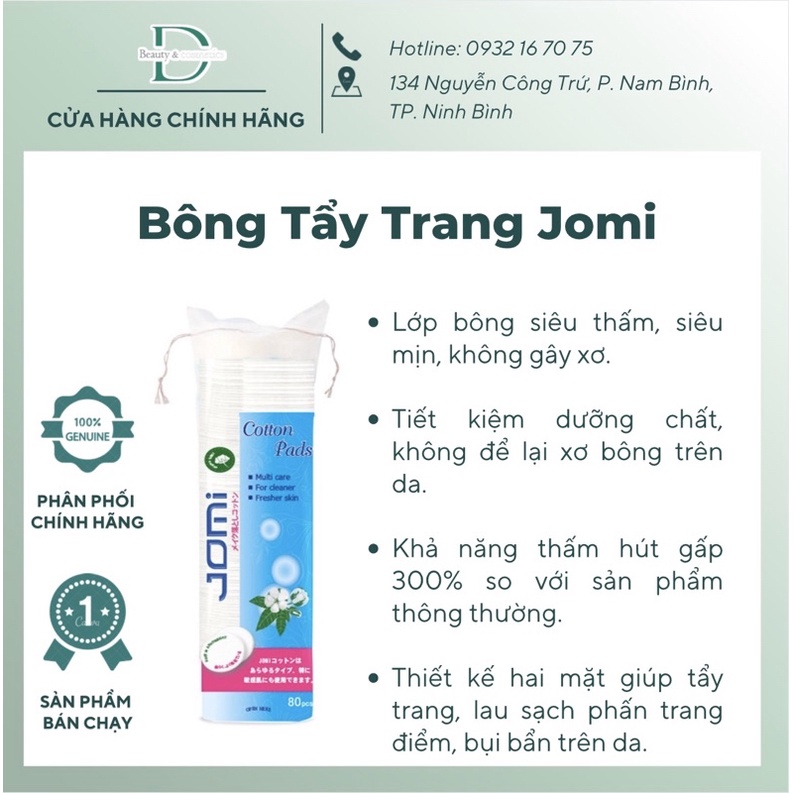 Bông Tẩy Trang Jomi 120 miếng