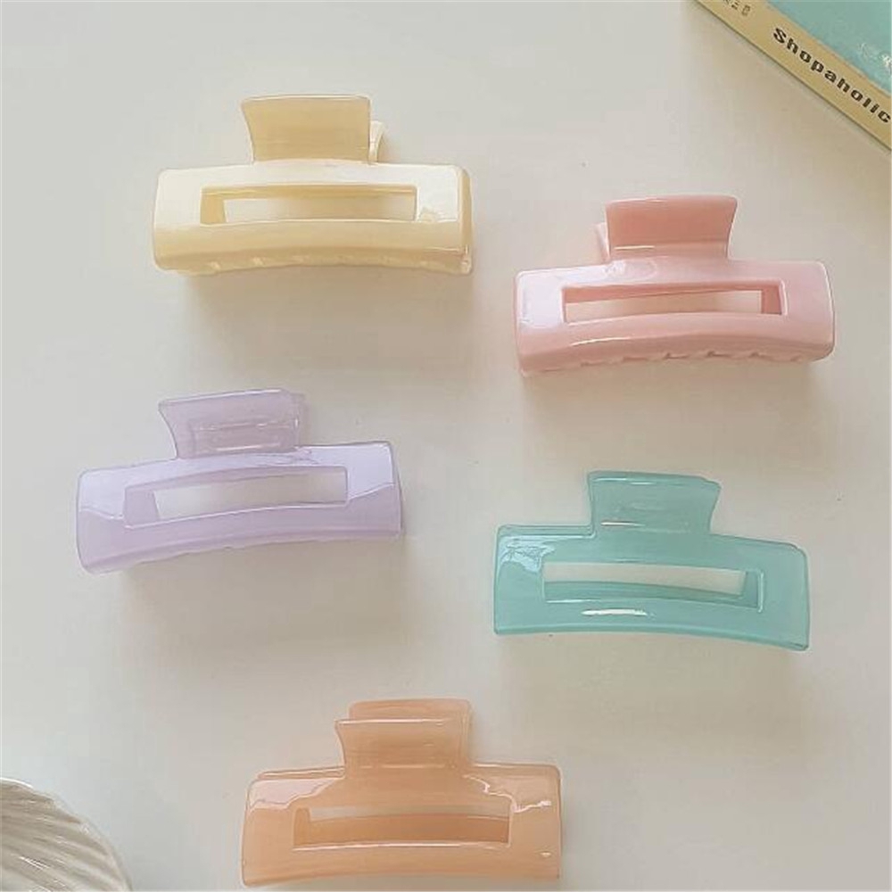 Kẹp tóc màu trơn đơn giản xinh xắn dành cho nữ