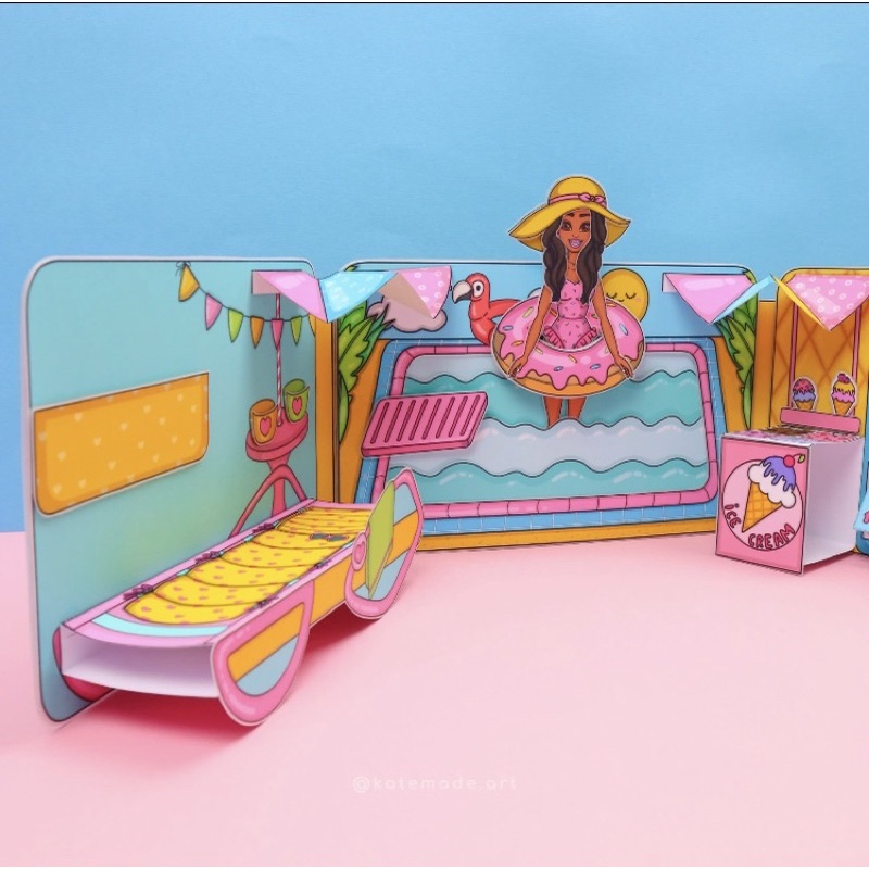 BỂ BƠI MỚI CỦA BÚP BÊ GIẤY