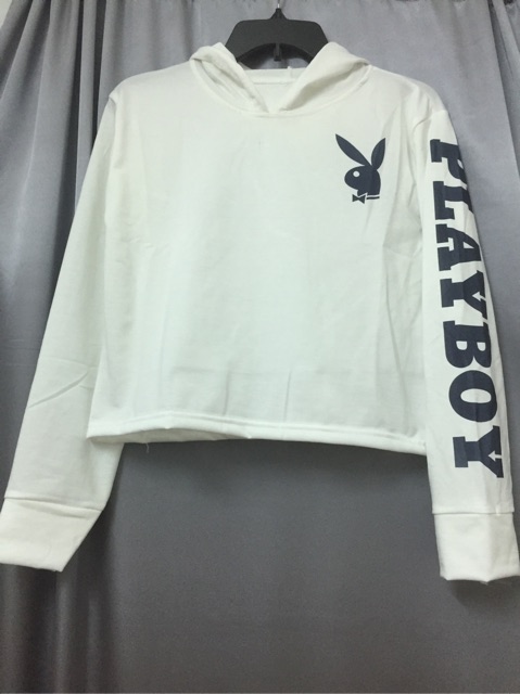 [Ảnh thật] Hoodie croptop (38-53kg). áo croptop hoodie. thỏ playboy