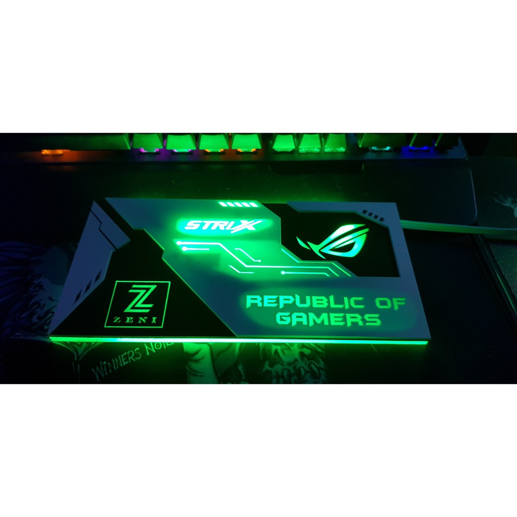 Tấm che VGA ReLIFE (Backplate) Mẫu Asus ROG Special Avenger Force có led RGB