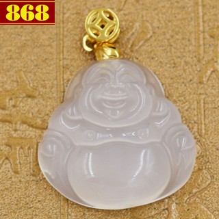 Mặt dây chuyền Phật Di lặc 2.9 cm trắng