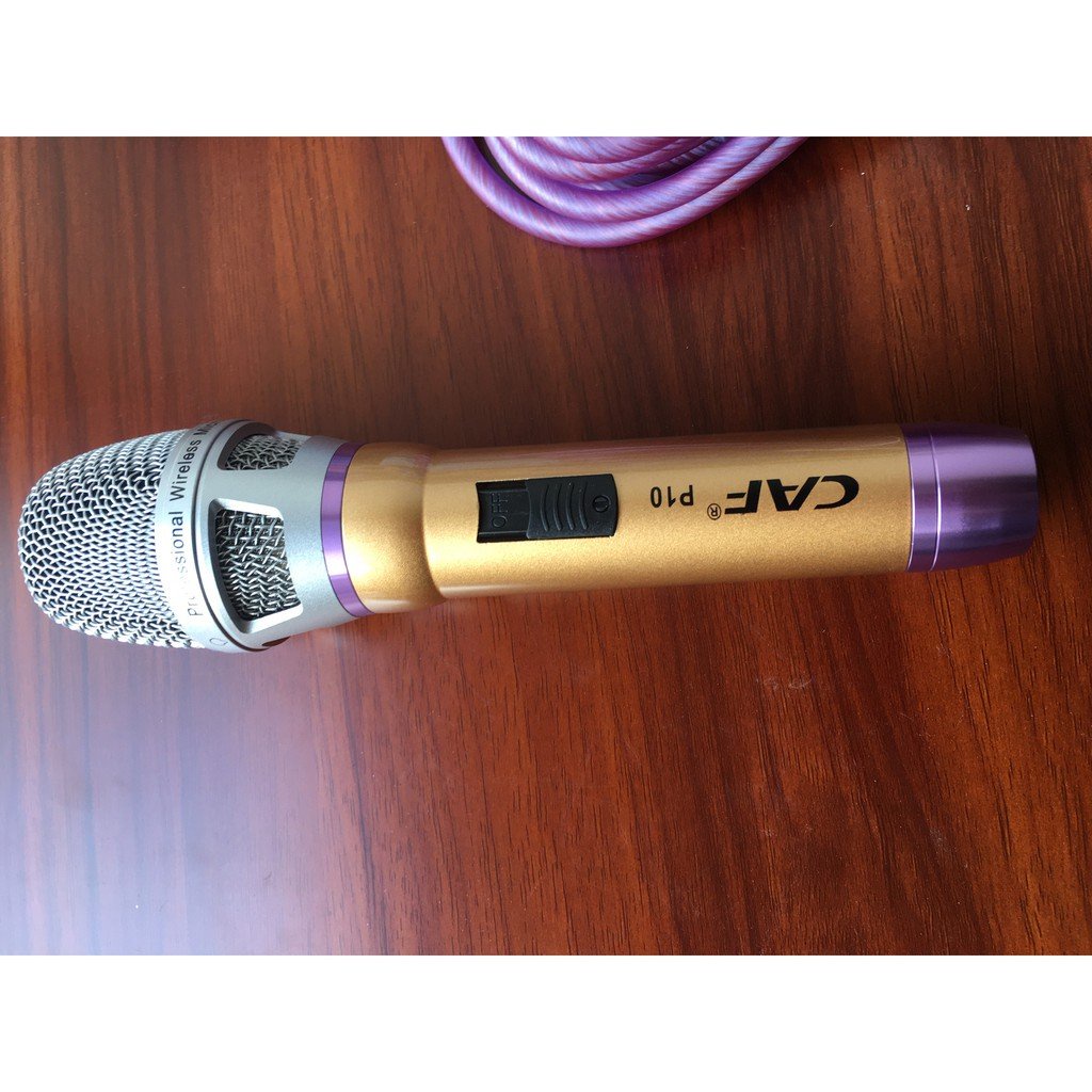 Micro karaoke Có Dây CAF P10, Micro Hát Karaoke Gia Đình Chất Lượng Tốt Hay Tay Cầm Chống Xước. Bảo Hành 12 Tháng.