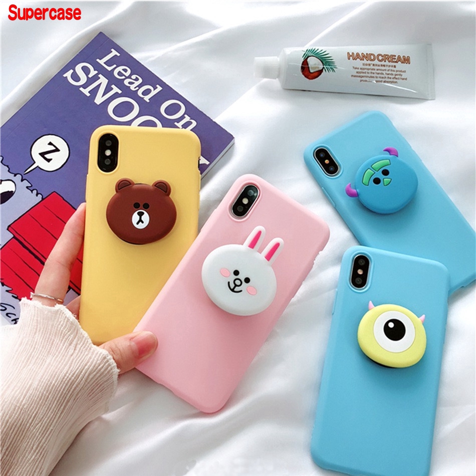 Xiaomi Mi 9T Pro A2 Lite CC9 Max 3 Note 3 Play F1 Mix 3 2S 2 Case Bear cute stand soft rabbit cover cartoon holder case