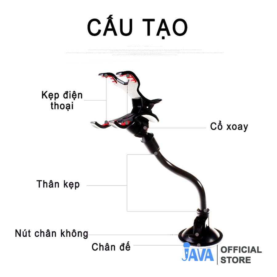 [XẢ KHO] Kẹp Điện Thoại trên Ô Tô - Đế Hút Chân Không