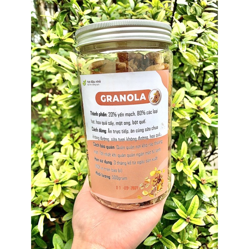 Granola siêu hạt bao gồm 8 loại hạt và hoa quả sấy dẻo 500g | BigBuy360 - bigbuy360.vn
