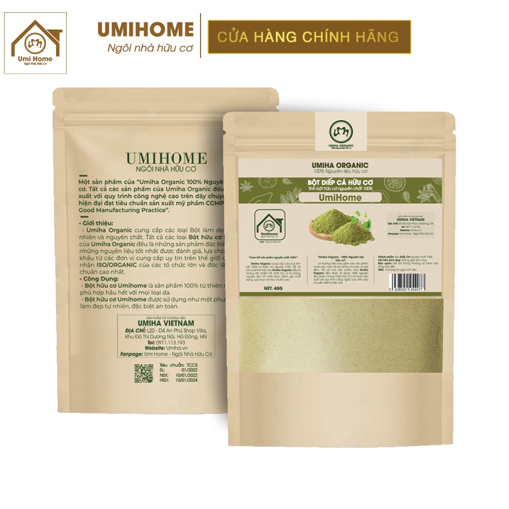 Bột Diếp Cá hữu cơ UMIHOME nguyên chất | Fish lettuce powder 100% Organic