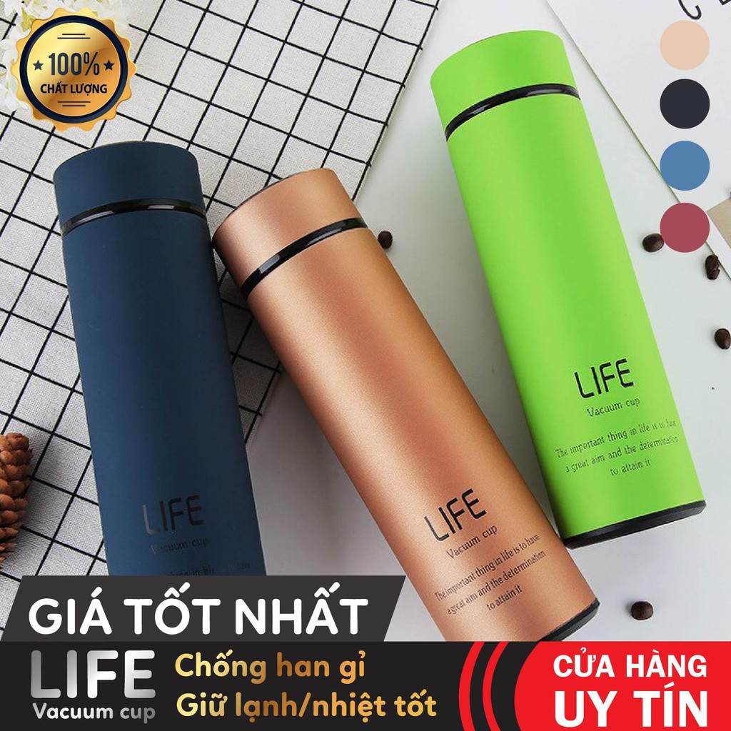 Bình giữ nhiệt LIFE cao cấp ruột inox có lớp cách chân không