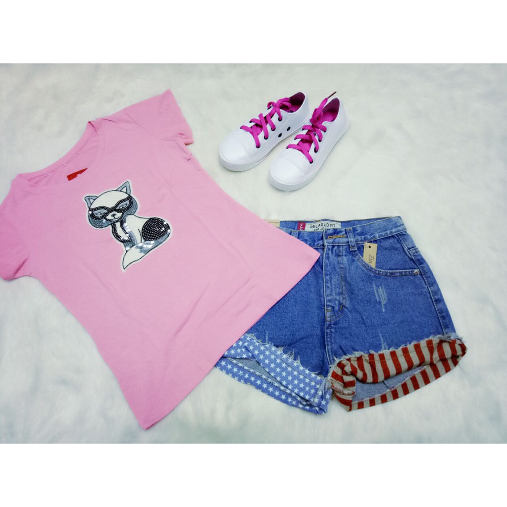 ÁO THUN NỮ FORM ÔM ĐÍNH KiM SA ( 9 MÀU )