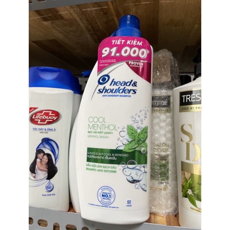 Dàu gội Head&shoulder bạc hà mát lạnh 850g