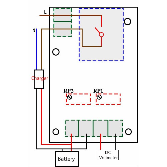 XH-M601 Battery Charger Control Board 12V Smart Charger Power Control Panel Automatic Charging Power