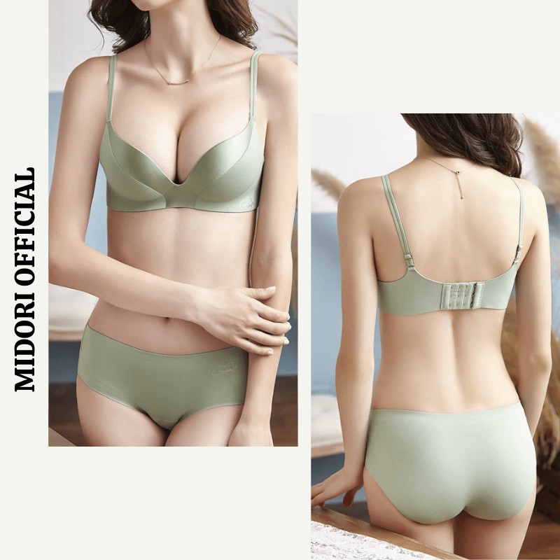 Áo lót nữ su đúc pha lụa MIDORI Áo ngực nữ tàng hình thun lạnh không gọng nâng ngực mềm mại SD07 | BigBuy360 - bigbuy360.vn