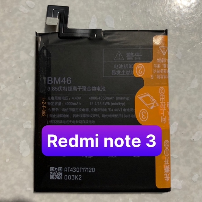 pin xiaomi BM46 / redmi note 3 zin dung lương 4050mAh