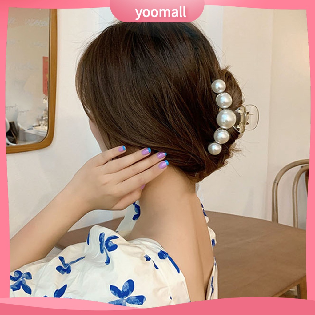 Kẹp Tóc Càng Cua Đính Ngọc Trai Giả Thời Trang Dành Cho Nữ