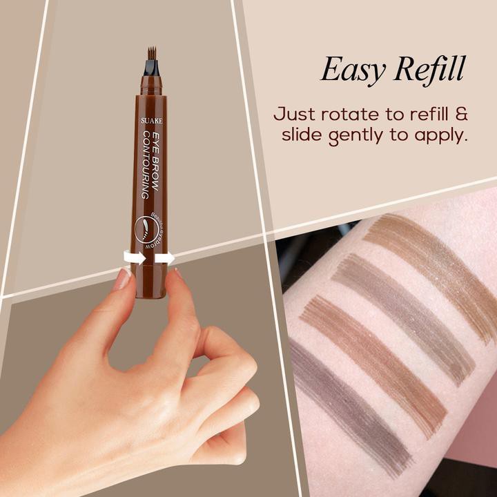 Chì Kẻ Mày Gẩy Sợi 4 Ngòi Nét Mảnh Eye Brow Contouring Nội Địa Trung