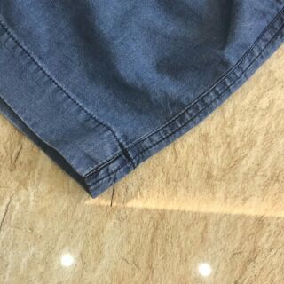 Quần short jean giấy cạp chun Asos
