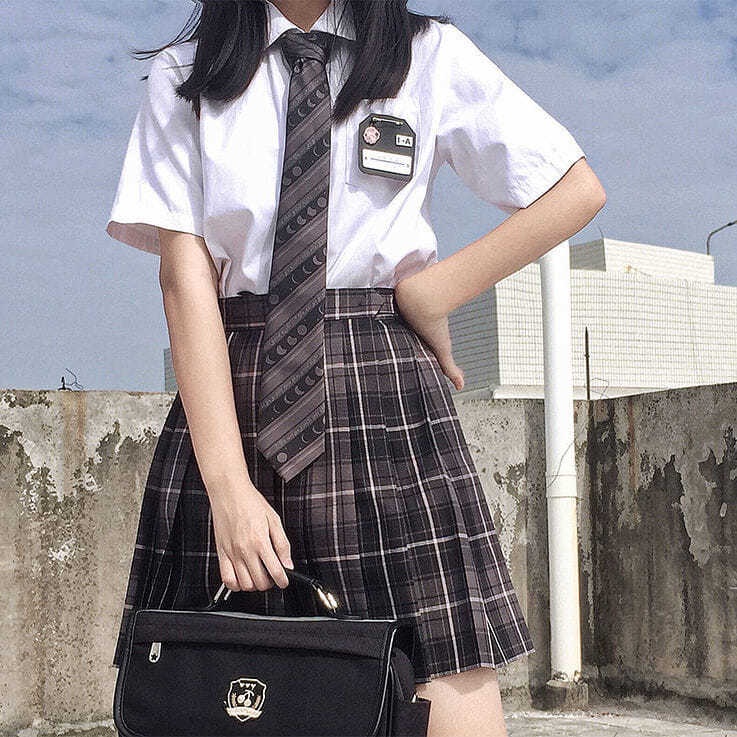 Áo sơ mi đồng phục jk dáng ngắn màu trắng phong cách đơn giản cho nữ sinh