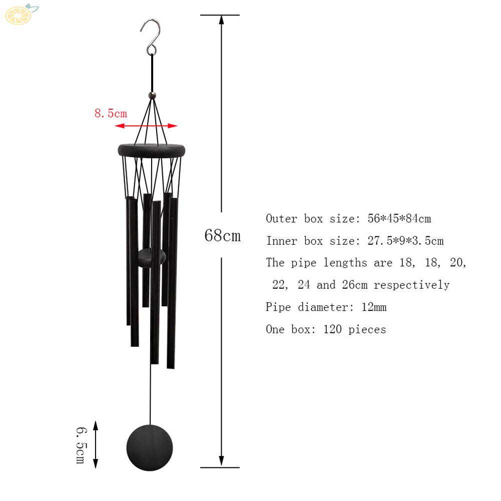 【VARSTR】Windchime Antique Copper Metal Pendant Hanging Yard Garden Tubes Bells