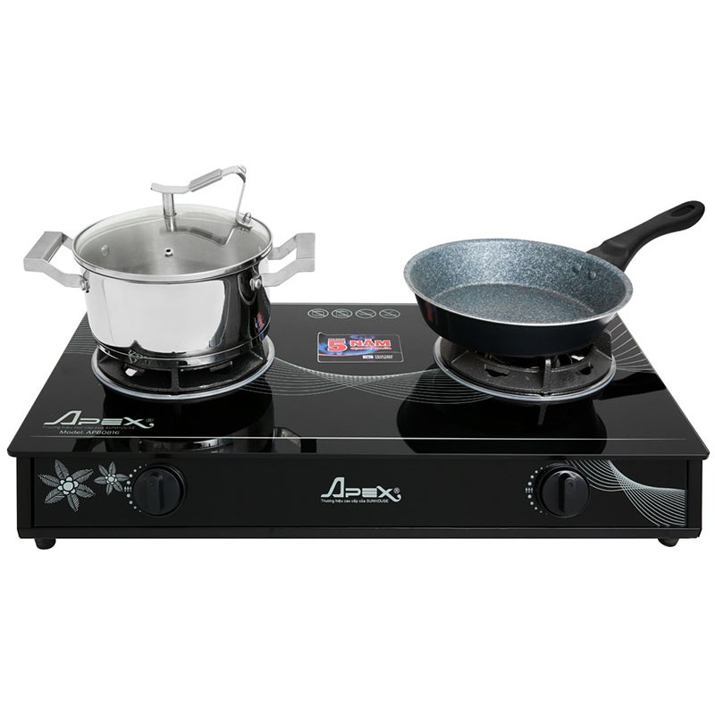 Bếp gas đôi Apex APB0816 Chính hãng trưng bày + tặng dây gas