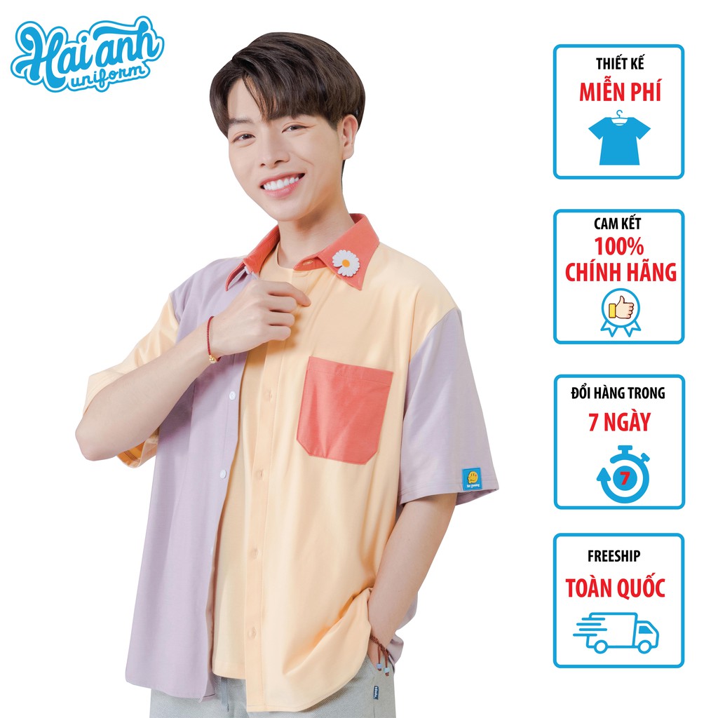 Đồng Phục Hải Anh Áo Lớp Sơ Mi Funny Creamy