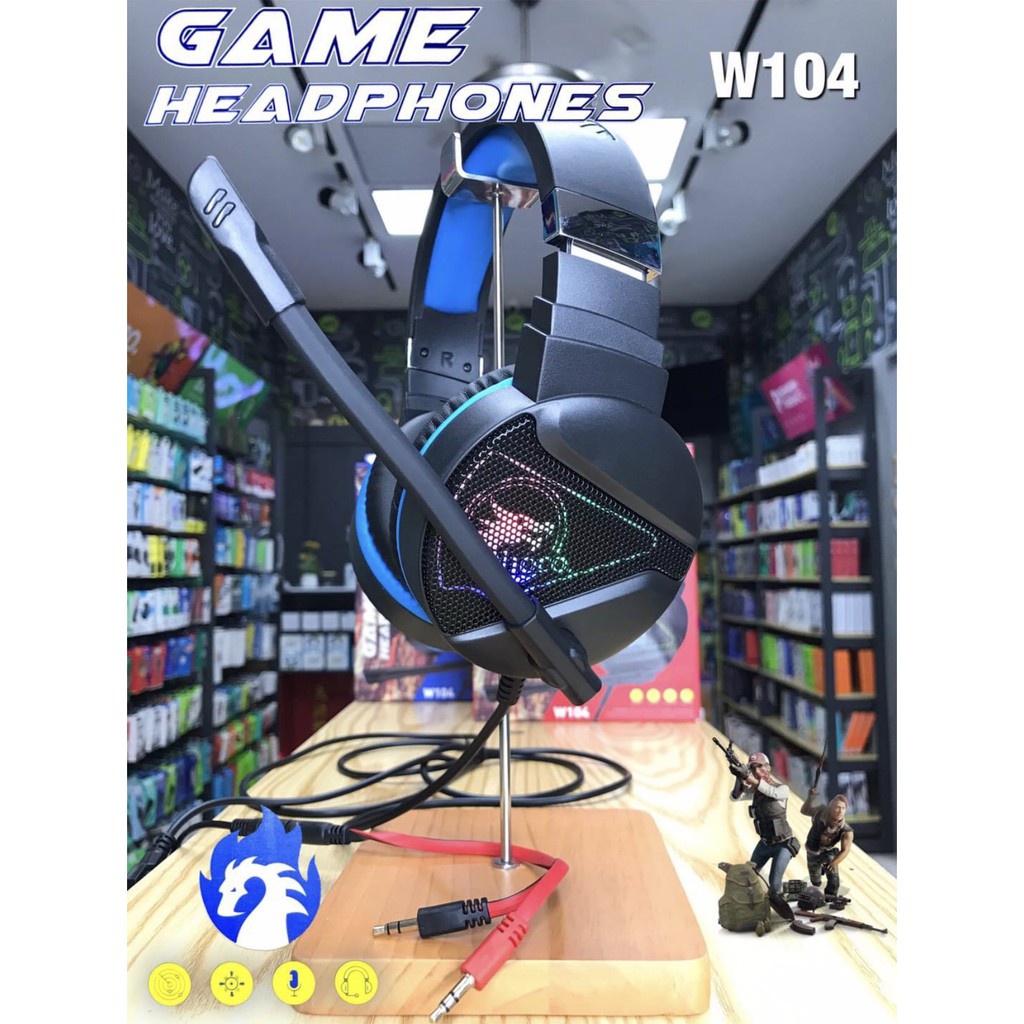 Tai nghe Gaming Hoco W104 Drift Âm Thanh Vòm 360, Bass Tăng Cường, Mic Khử Nhiễu - Chính Hãng