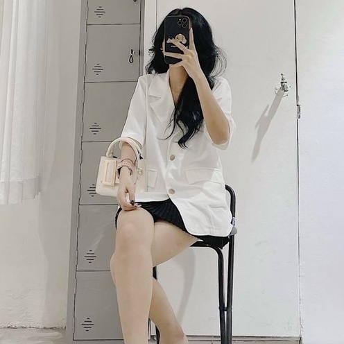 Áo vest - blazer nữ cộc tay kiểu dáng hàn quốc nhẹ nhàng công sở 2 cúc A425 SUTANO | BigBuy360 - bigbuy360.vn