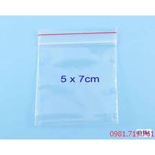 Tập 100 túi Zip size nhỏ