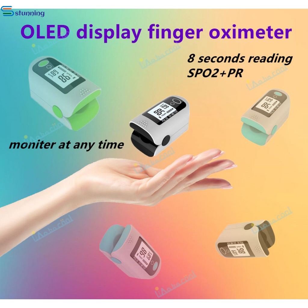 pulse Oximeter Monitor Finger Oxymeter Meter Clip Máy đo nồng độ Oxy trong máu và nhịp tim SPO2 phên bản 2021 Máy Đo Độ Bão Hòa Oxy Trong Máu AOLON (Spo2) Kẹp Ngón Tay Có Màn Hình Hiển Thị T