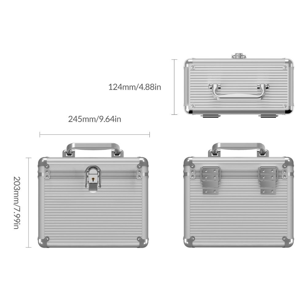 Hộp bảo vệ ổ cứng Orico bằng nhôm với 5/10 ngăn đựng 3.5 inch có khóa