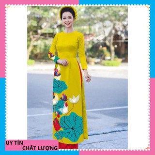 [ HÀNG CAO CẤP ] áo dài truyền thống lụa 3D