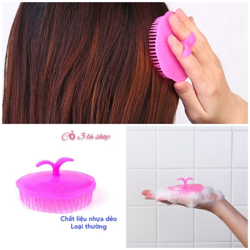 Lược gội đầu massage nhựa dẻo loại thường