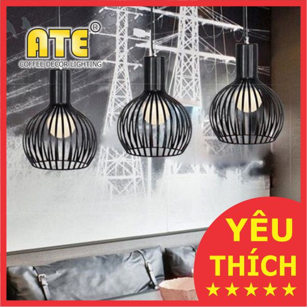 Đèn thả lồng sắt trang trí - ĐÈN THẢ HÌNH NÔM - MSP: LTP-19