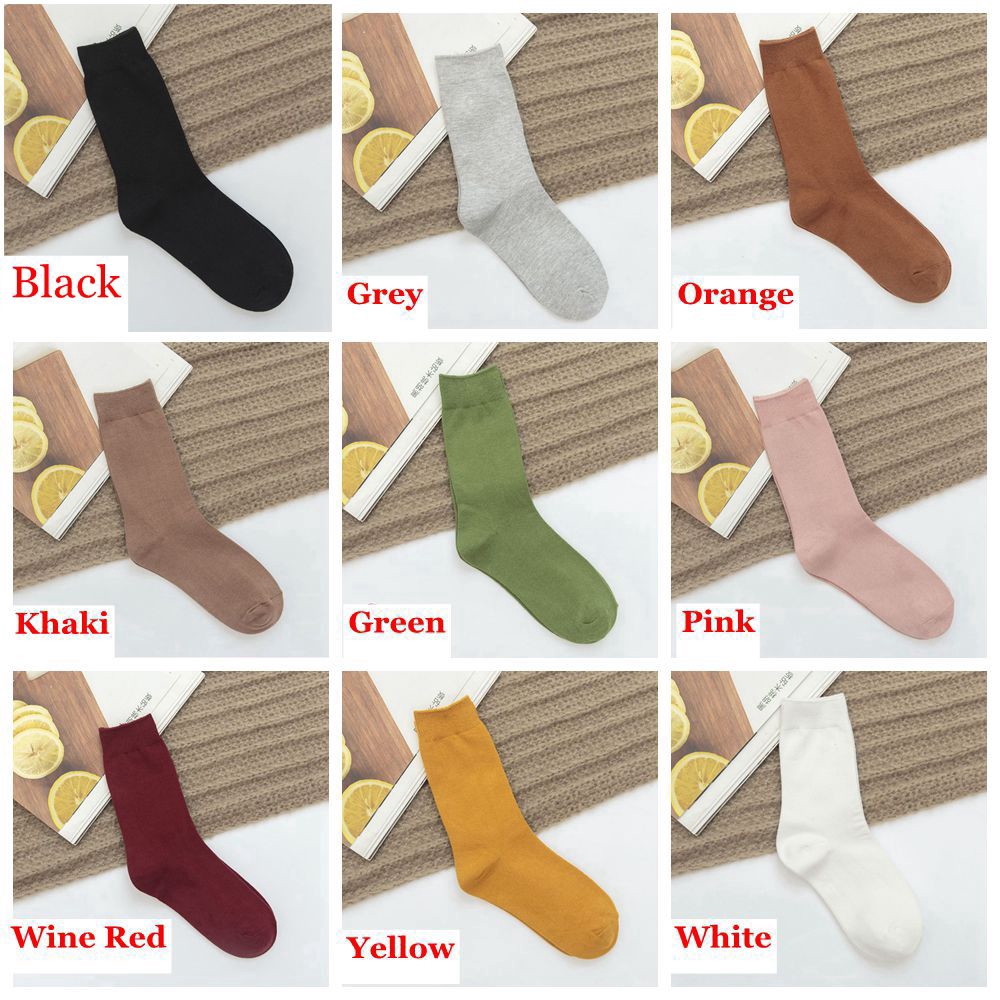 Vớ cotton cổ cao thời trang xinh xắn cho nữ