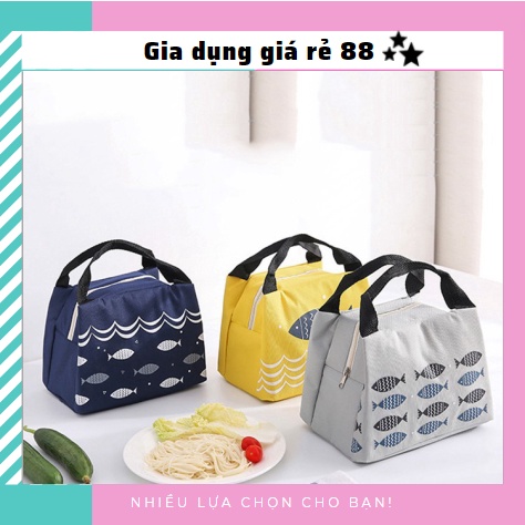 Túi giữ nhiệt đựng hộp cơm đồ ăn giao hàng có khóa kéo 3 lớp giữ nhiệt kiểu xuất nhật 2394 giadunggiarevp88