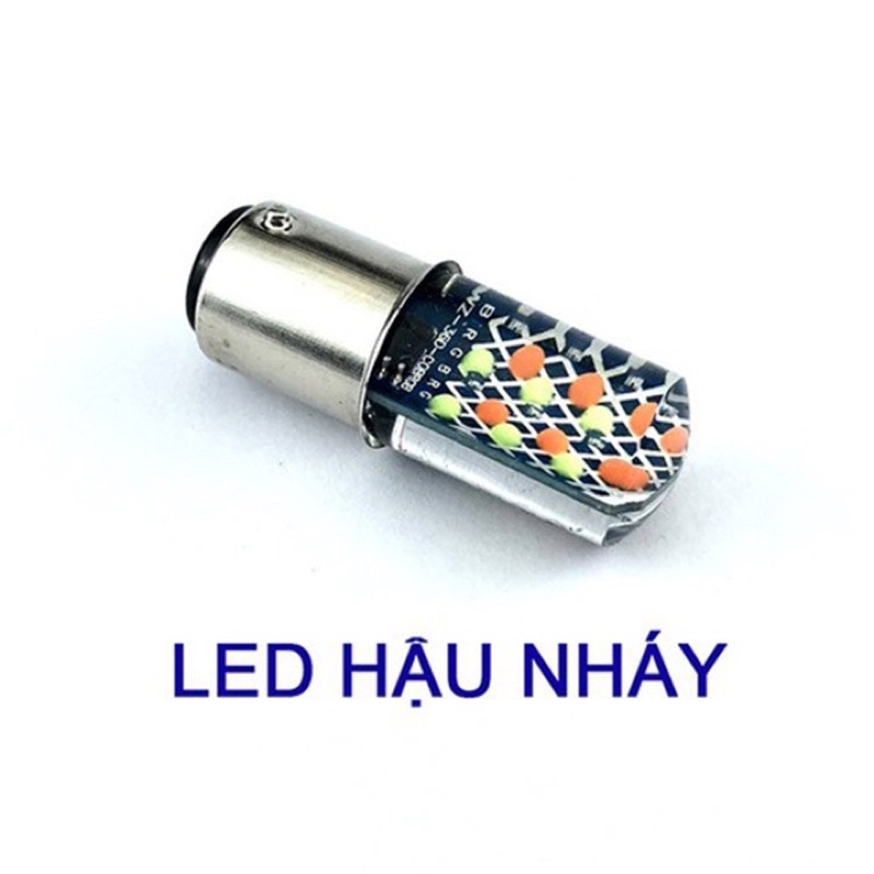 Đèn hậu nháy đổi 2 màu xanh đỏ liên tục, Đèn led nháy đổi màu đẹp, DÙNG ĐIỆN BÌNH.