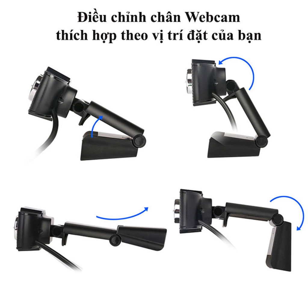 Webcam máy tính HXSJ S20 tích hợp Mic sử dụng cho pc laptop học online,trực tuyến truyền tải hình ảnh âm thanh trung t