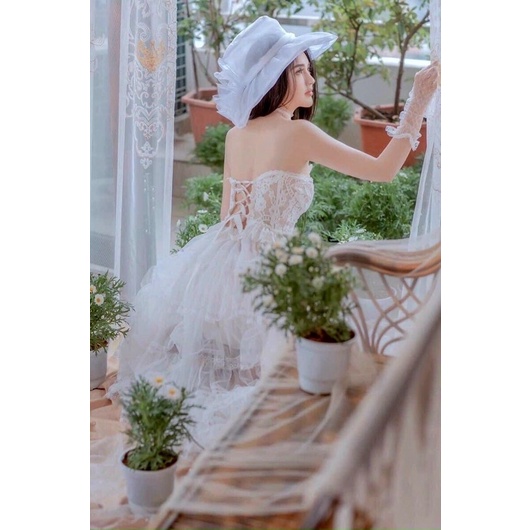 [Có video sản phẩm thật] Set maxi phối ren tầng mặc đi tiệc đi chụp hình/ảnh cưới đi chụp ngoại cảnh siêu sang chảnh
