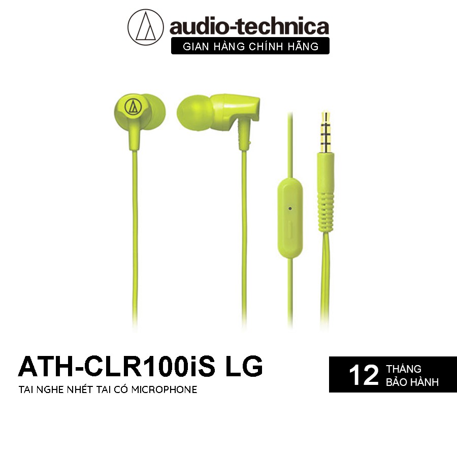 Tai Nghe Nhét Tai Audio Technica ATH-CLR100iS Có Mic Và Control - Hàng Chính Hãng