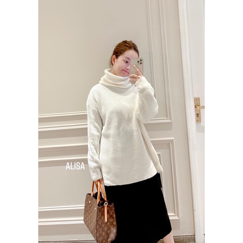 Áo len cổ đổ dáng dài - ALISA