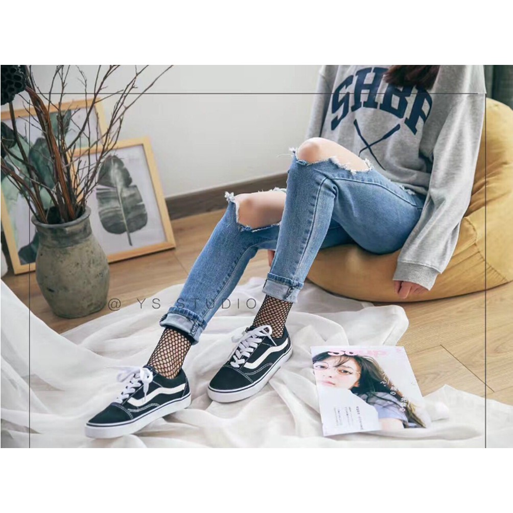 Tất lưới cổ ngắn chất siêu dai