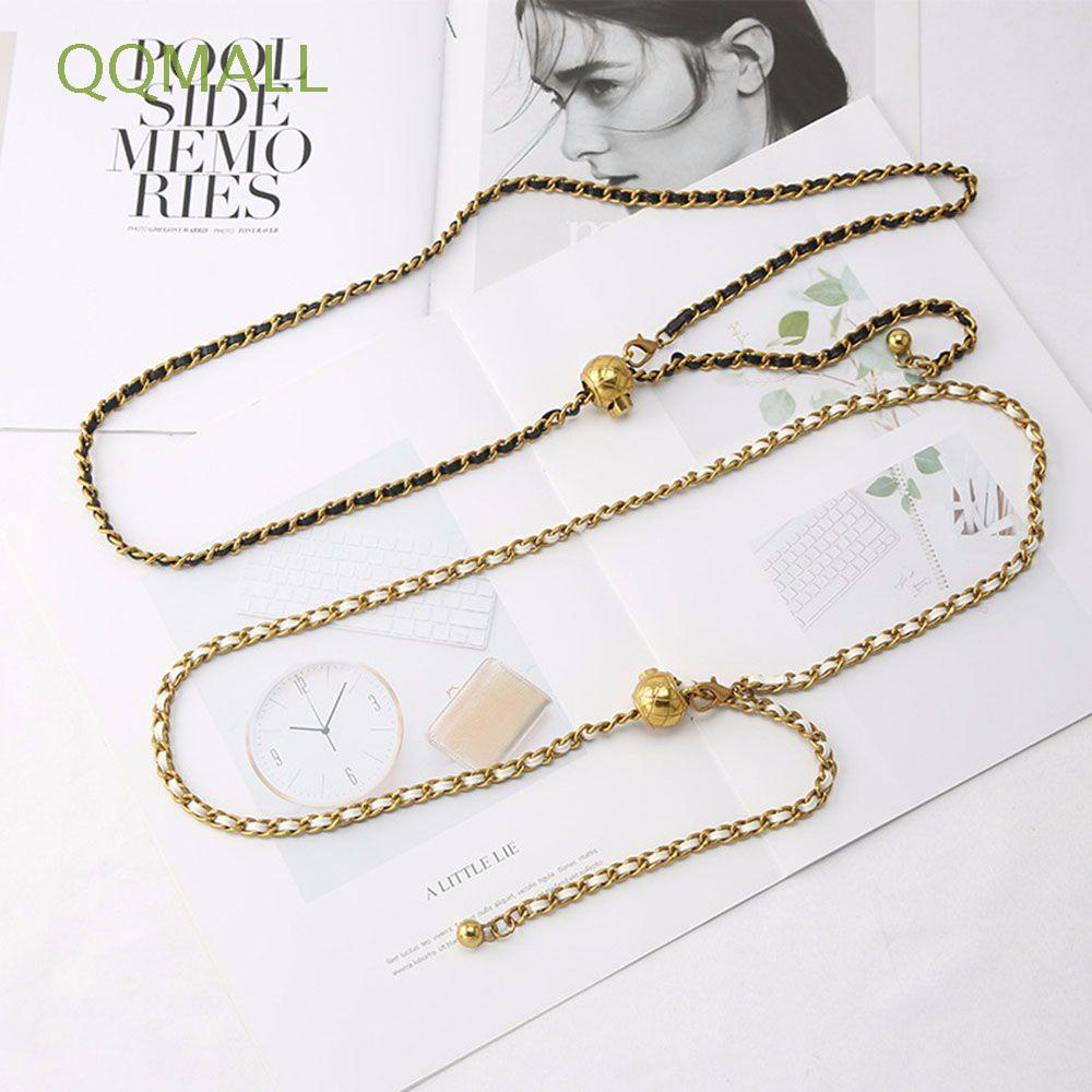 Qqmall Thắt Lưng Kiểu Dây Xích Dài Phong Cách Punk Cá Tính Có Thể Điều Chỉnh Nhiều Màu Thời Trang Trang Sức Nữ