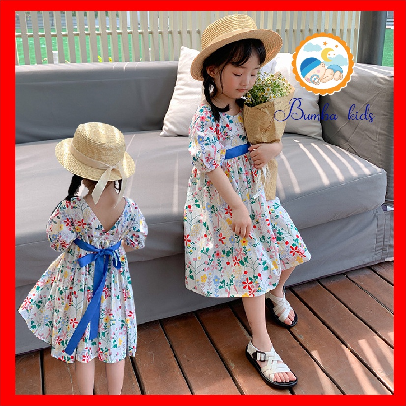Đầm bé gái 💥 GIÁ SỐC 💥 đầm tiểu thư ngắn tay mùa hè cho bé gái 1 - 7 tuổi