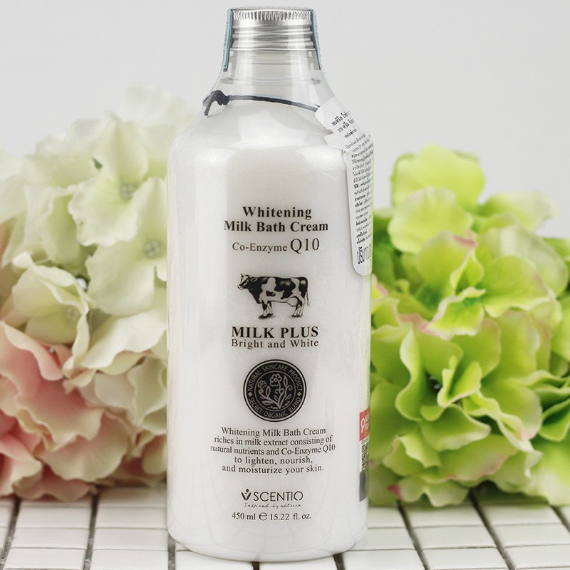 Kem tắm trắng và trẻ hoá da Scentio Milk Plus 450ml