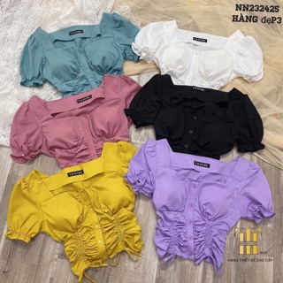 Áo croptop rút dây