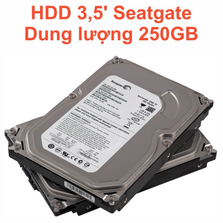 5 Option Ổ cứng HDD 3.5” Seagate 250GB Chính Hãng – Bảo hành từ 1-24 tháng 1 đổi 1 – Tháo máy đồng bộ mới 99%