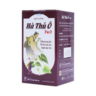Viên uống Hà Thủ Ô TW3 chống bạc tóc, rụng tóc, nhanh mọc tóc (lọ 30 viên)